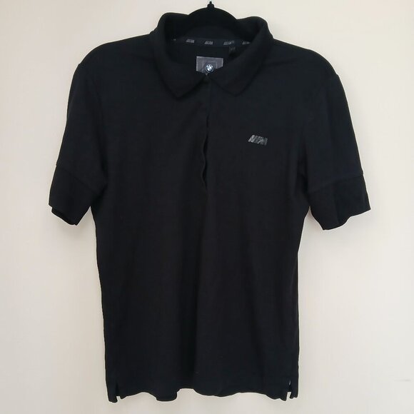BMW Motorsport Polo Shirt M Logo Black Size Large - Picture 1 of 7